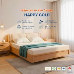 NỆM CAO SU THIÊN NHIÊN-HAPPY GOLD 1m8x2mx10cm