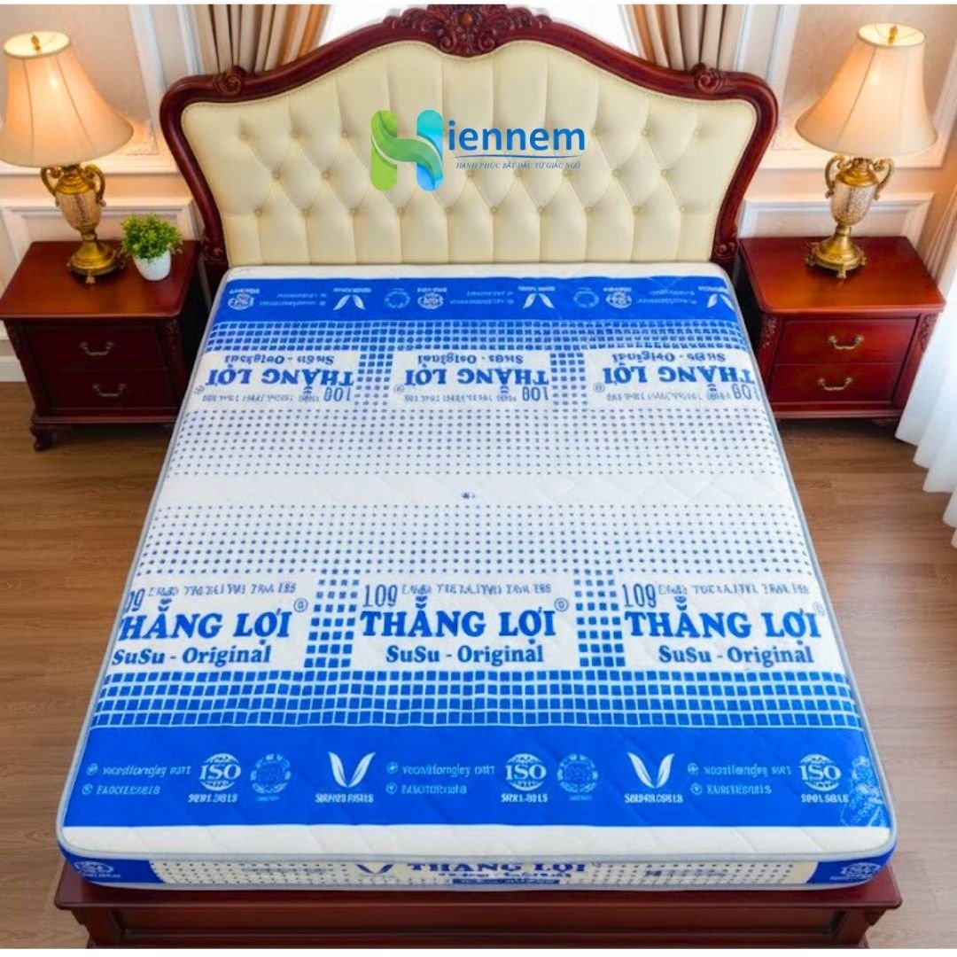 Nệm Thắng Lợi SUSU-ORIGINAL 1m6x2mx10cm Làm100% Cao Su Thiên Nhiên