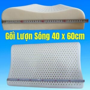 Combo 2 Gối Nằm Lượn Sóng Cao Su Thiên Nhiên 40 x 60cm