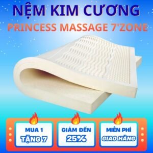 Nệm Cao Su Kim Cương Princess Massage 7Zone