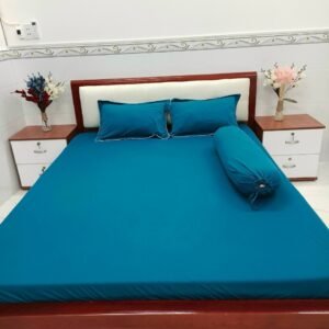 Bộ 4 Món Drap Thun Lạnh Hàn Quốc 1 Màu( 1 ga - 2 vỏ gối nằm - 1 vỏ gối ôm )