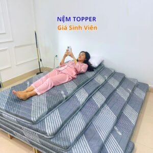 Nệm Topper Cao Su Non Đa Năng – Êm Ái, Bền, Giá Sinh Viên